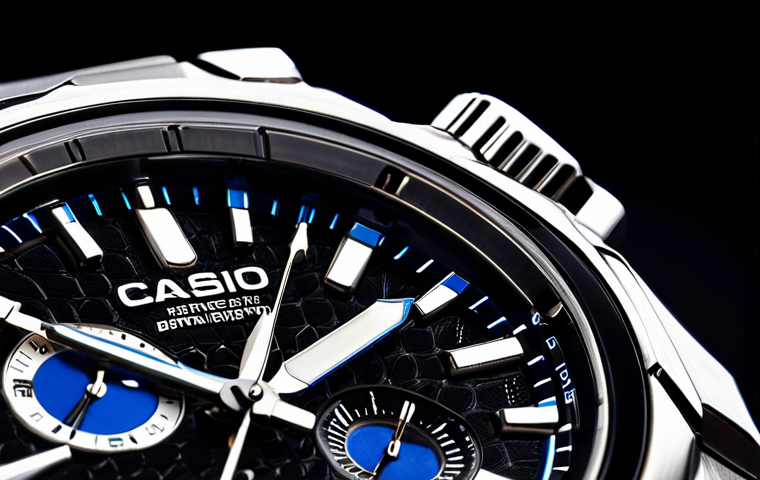 **Prompt 1: Sophisticated Design & Craftsmanship**
    A close-up, high-detail macro shot of a Casio Edifice watch, elegantly positioned on a wrist. Focus on the intricate, multi-layered dial with its delicate finish, sharp indices, and meticulously crafted hands. Dynamic studio lighting accentuates the interplay of light and shadow on the polished and brushed stainless steel case and bracelet, highlighting the exquisite texture and luxurious feel. The background is softly blurred, suggesting a refined, professional, and slightly futuristic environment, emphasizing the watch's sophisticated design and precision.