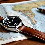 최고의 파일럿 시계 추천 - Close-up of a Pilot Watch on a Desk**

"A high-quality photograph showcasing a classic pilot watch w...