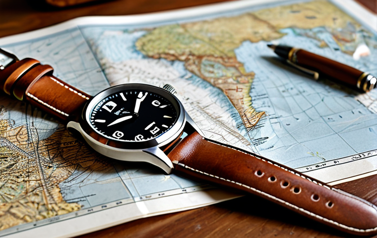최고의 파일럿 시계 추천 - Close-up of a Pilot Watch on a Desk**

"A high-quality photograph showcasing a classic pilot watch w...