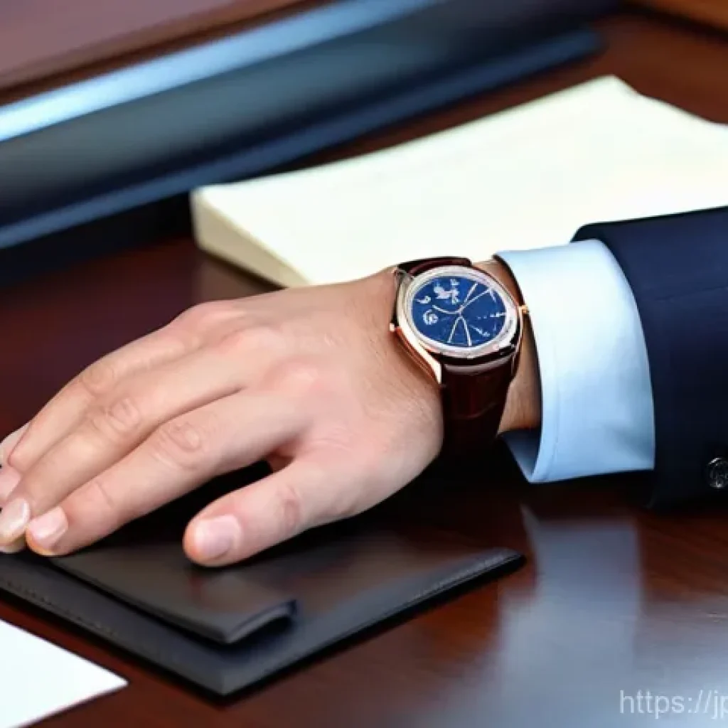 프레드릭 콘스탄트 스마트워치 분석 - **Prompt: "A sophisticated professional in their late 30s to early 40s, dressed in elegant business ...