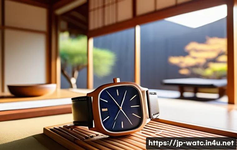 솔라 파워 시계 유지 관리 - A modern solar-powered wristwatch placed on a bright windowsill inside a cozy Japanese-style room, s...