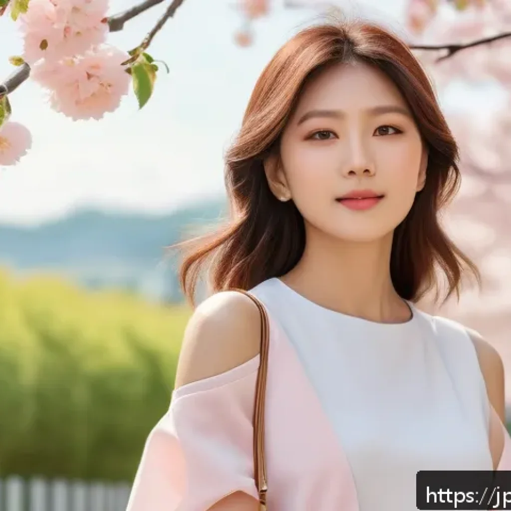골드와 실버 시계 스타일링 팁 - A stylish young Japanese woman in a soft pastel spring outfit, wearing a medium-sized elegant gold w...